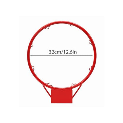 Basketball Rim Goal Wall Mounted Hoop Indoor Outdoor Hanging Basketball Hoop, 32centimeter/12.6inch