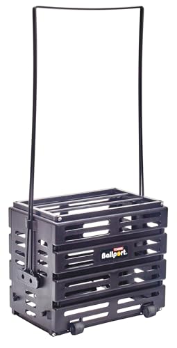 Tourna Ballport Deluxe Tennis Ball Hopper with Wheels - style: Black
