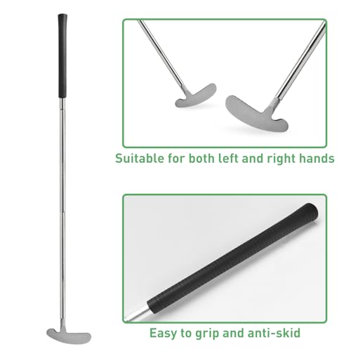 Golf Putting Combo: Automatic Ball Return Machine & Two-Way Putter Set with Practice Balls - Indoor/Outdoor Use for Men, Women, Kids