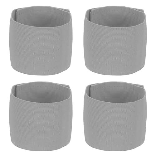 Soccer Captain Armband, Elastic Wrist Arm Bands Adjustable Player Team Leader Anti-Slip Badge Sports Accessories-Fit - color: Light Gray