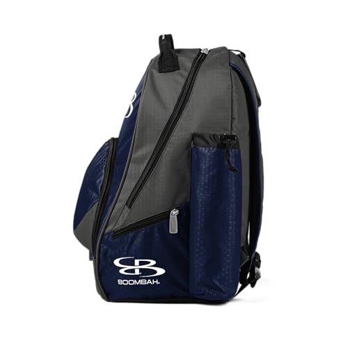 Boombah Tyro Baseball/Softball Bat Backpack - 20" x 15" x 10" - Holds 2 Bats up to Barrel Size of 2-5/8" - color: Charcoal/Navy_C23