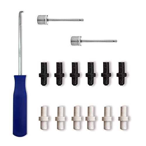 MINDCOLLISION Basketball Valve Replacement Valve, Sports Ball Leak Repair Kit, Sports Ball Doctor, White and Black Valve, Suitable for Basketball, Football, Volleyball - color: Package 2