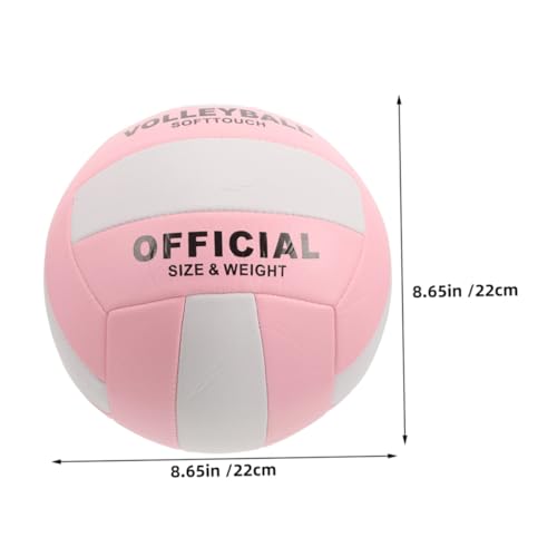 POPETPOP Soft Indoor Volleyball Practice Ball for Adults, Standard Size 5, Soft-Touch Explosion-Proof Machine-Seamed Training Volleyball for Entrance Exam and Indoor Sports