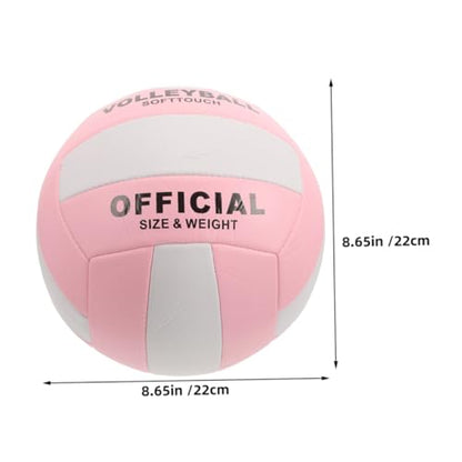 POPETPOP Soft Indoor Volleyball Practice Ball for Adults, Standard Size 5, Soft-Touch Explosion-Proof Machine-Seamed Training Volleyball for Entrance Exam and Indoor Sports