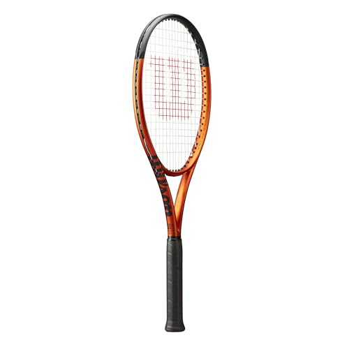 Wilson Burn 100 V5 Performance Tennis Racket - Strung with Sensation, Grip Size 1-4 1/8", 2-4 1/4", 3-4 3/8", 4-4 1/2" - size: Grip Size 2 - 4 1/4"