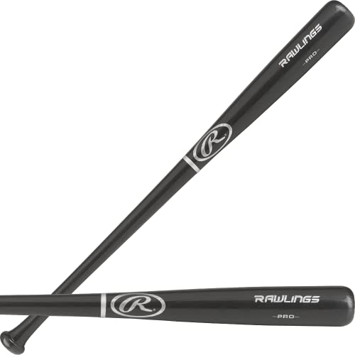 Rawlings Rawlings | Youth Wood Baseball Bat | Ash | Multiple Sizes & Colors - color: Black | Y242 | Adirondack Series, size: 29"