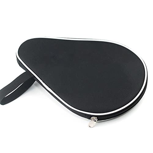 Table Tennis Racket Case Cover Paddle Carry Bag with Ball Storage Pocket Paddle Bat Cover Carry Bag - color: black