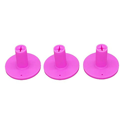 Golf Rubber Tee Holder Set for Golf Driving Range Tee Practice Tool Pack of 3 - color: Pink