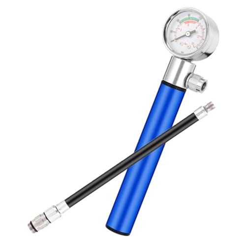 KOMBIUDA Aluminum Alloy Gas Ball Pump Pressure Gauge Soccer Pump Basketball Football Inflator for Sports Balls