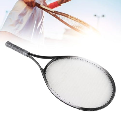 Drfeify 27 Inch Tennis Racket with Lightweight Aluminium and Ergonomic Handle for Adults and Beginners - color: Black