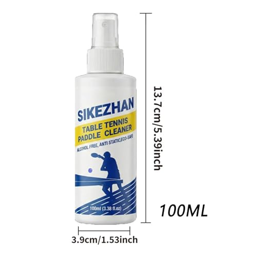 Table Tennis Paddle Cleaner | 100ml Dirt Removal Liquid | Table Tennis Paddle Cleaner Spray - for Optimal Spin & Control Eliminate Dirt & Dust Men Women Gym Sports Maintenance