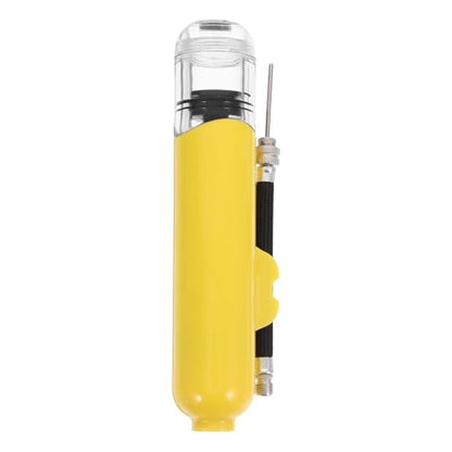 Mini Sports Ball Pump with Needle, Hand Air Pump for Basketball, Soccer, Volleyball, Portable Inflator for Swim Rings, Yellow