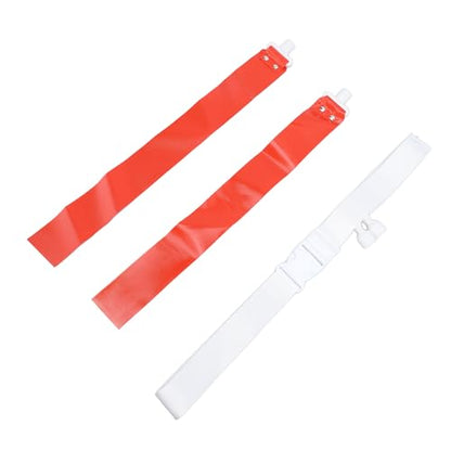 CHICIRIS Flag Football Belts Set with Buckle Adjustable Professional Flag Football Belts Youth Kids Adult Training Accessories for Outdoor Sports (Red)
