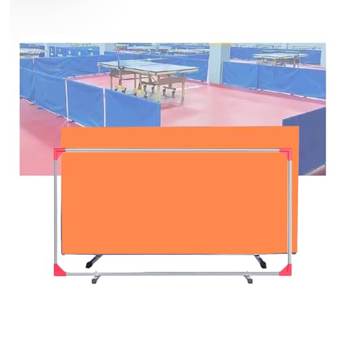 Table Tennis Surround Temporary Wall, Removable Training Fence. Contest Surround Baffle Block,Table Tennis with 600D Cloth,Ping Pong Field Fence,for Pickleball Court Divider，（Orange，140x75cm - color: Orange, size: 140x75cm/4pieces