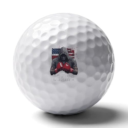 U.S. Flag Boxing Funny Practice Golf Balls Limited Flight Training Ball for Backyard Indoor Outdoor