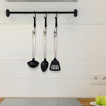 Hungdao Nylon Fence Hooks - Multifunctional Hanging Buckles for Baseball & Softball Equipment(Black Hook,12 Pieces)