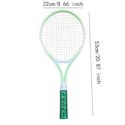 predolo Tennis Racket Featuring Comfortable Grip and Nylon Strings for Beach Practice, Green