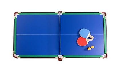 RACK Crux 55-inch Folding Billiard/Pool Table – Portable, Space-Saving Foldable Design - style: Green 3-in-1 Multi Game