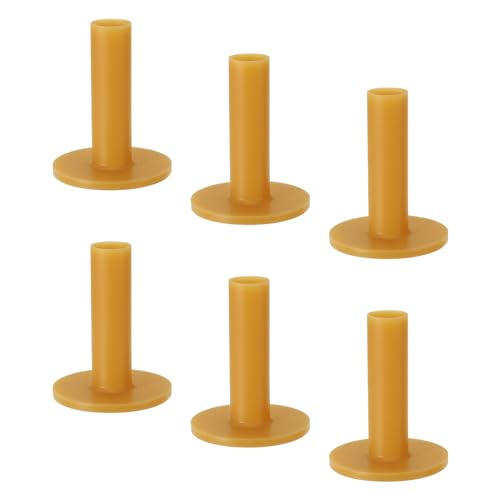 PATIKIL Rubber Golf Tee, Tall Training Driving Range Tee Stable Ball Holder for Outdoor Indoor Hitting Mat - color: Yellow, size: 2.3 Inch