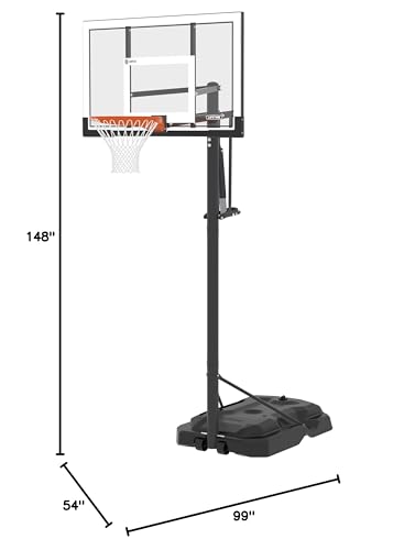 New Adjustable Lifetime Portable Basketball Hoop 71522 54-inch Acrylic Backboard