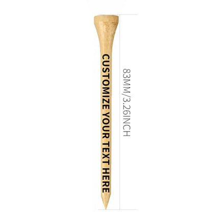 100-1000pcs Personalized Golf Tees, Printed with Your Name or Text Logo. Custom Bamboo Golf Tees, 3 1/4'' 2-3/4'' 2-1/8'', Personalized Golf Gifts