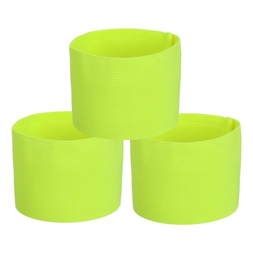 PATIKIL Soccer Captain Armband, Captain Arm Bands for Soccer Elastic Captain Arm Band Sports Captain Armbands - color: Fluorescent Yellow
