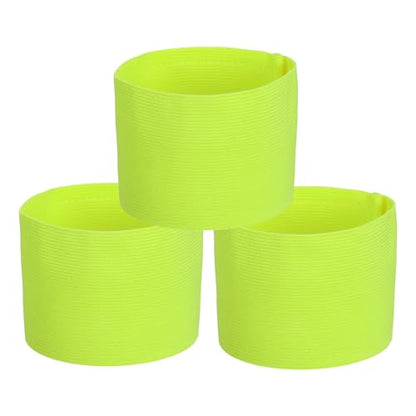 PATIKIL Soccer Captain Armband, Captain Arm Bands for Soccer Elastic Captain Arm Band Sports Captain Armbands - color: Fluorescent Yellow