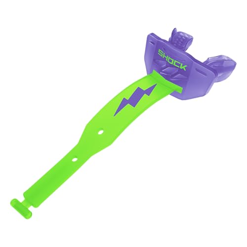 Shock Doctor Bolt Lipguard, Adult Mouth Guard Football with Strap. Mouthguard One Size Fits All - color: Trans Purple/Shock Green