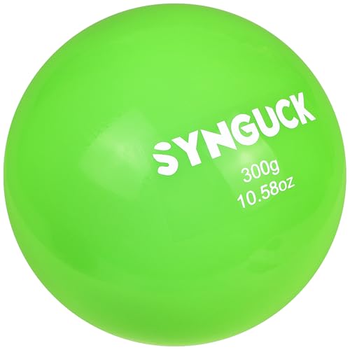 SYNGUCK 4/6 Pack Weighted Plyo Balls Set for Baseball & Softball Training - Improve Power, Pitching, Hitting - Perfect for Yoga, Fitness, Plyometrics - All Skill Levels - style: Green(10oz)