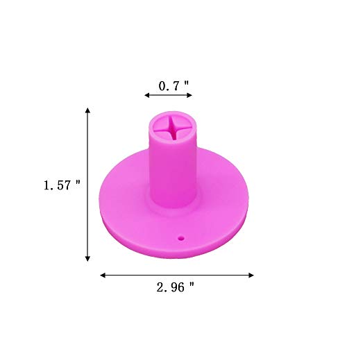Golf Rubber Tee Holder Set for Golf Driving Range Tee Practice Tool Pack of 5 - color: Pink