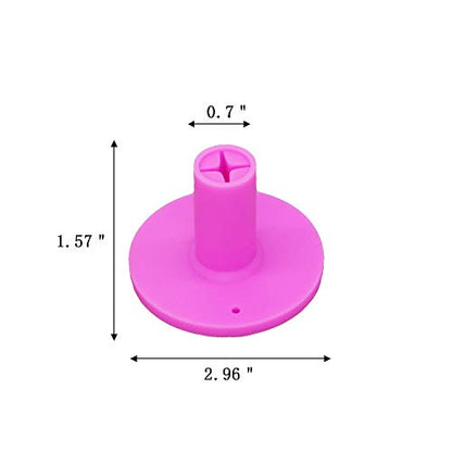 Golf Rubber Tee Holder Set for Golf Driving Range Tee Practice Tool Pack of 3 - color: Pink
