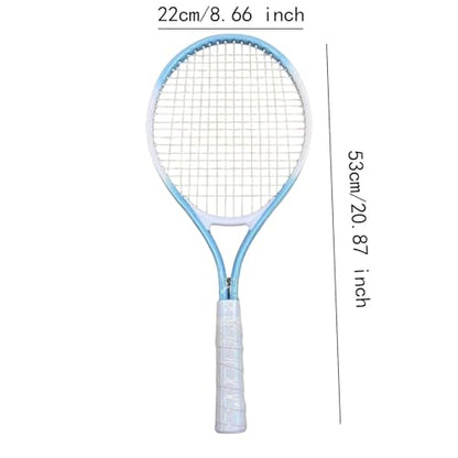Tennis Racket, Tennis Equipment, Shockproof, Comfortable, Nylon Strings, Tennis Racket for Outdoor Leisure Game, Blue White