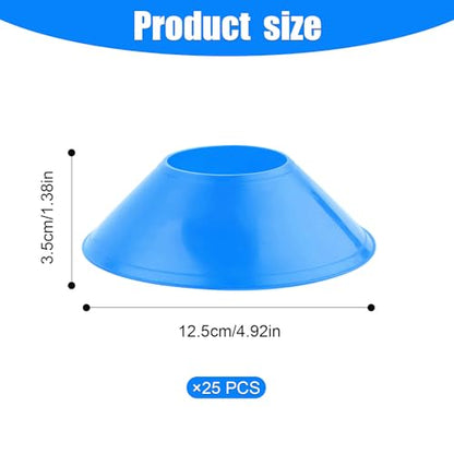 XIHIRCD 25pcs Soccer Cones for Sports Training, Mini Football Cones & Mesh Bag Flexible Agility Cones Premium Training Cones for Basketball Football Running Drills Sports Games Skating Kids