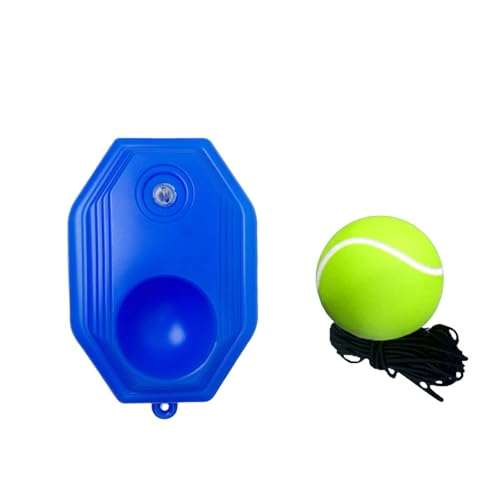 Tennis Ball Training Baseboard, Trainer Rebounder Round Rectangular Ball with Practice Elastic Strings Rope, Multifunction Tennis Practice Rebounder for Beginner Adult Home