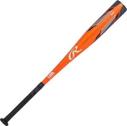 Rawlings | Threat Baseball Bat | USA | -12 Drop | 2 5/8" Barrel | 1 Pc. Composite - color: Orange / Grey, size: 31"