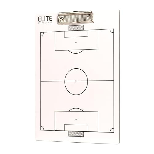 Soccer White Dry Erase Coaches Clipboard | Double-Side Soccer Coaching Whiteboard with Marker