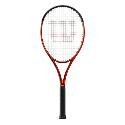 Wilson Burn 100 V5 Performance Tennis Racket - Strung with Sensation, Grip Size 1-4 1/8", 2-4 1/4", 3-4 3/8", 4-4 1/2" - size: Grip Size 3 - 4 3/8"