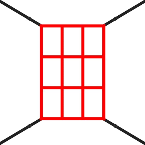 1pcs/2pcs Strike Zone Target Net,13.5x21.5in Pitching Strike Zone Net,Portable Strike Zone Plate for Baseball Pitching Accuracy Improve