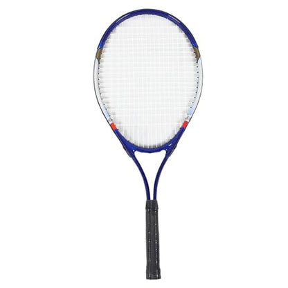 RiToEasysports 27 Inch Tennis Racket, Aluminum Alloy Nylon Recreational Racquet with Racket Bag, for Beginners Intermediate Players Adults Teens - color: Blue