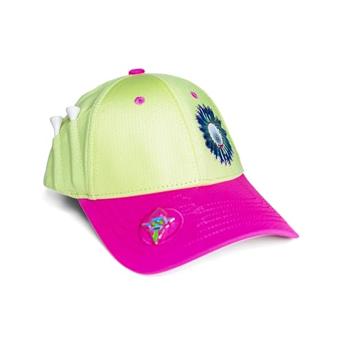 Ladies Adjustable Hats - Tee Holder with Tees & Bill Magnet with Ball Marker - 100% Custom Made - color: Sorbet Bonk, style: Offset