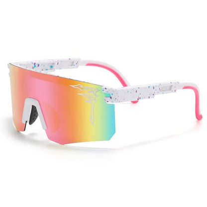 FIXEROS Polarized Youth Baseball Sunglasses for Age 8-16 Boys Girls UV400 Kids Cycling Eyewear Teenagers Sports Glasses - color: Fay20
