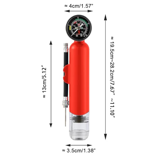 Portable Air Pump, Waterproof Handheld Air Pump with Pressure Gauge for Basketballs Soccer Balls and More
