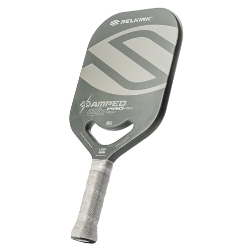 Selkirk Sport Amped Pro Air Pickleball Paddle | Explosive Speed & Power Fiberglass Pickleball Paddles | 16mm X5+ Core | | Assembled in USA - color: Pro Silver, size: Epic (All-Around)