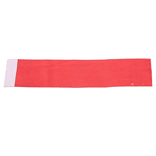 12.2x2.6 in Bright Colors Player Bands, Lightweight Portable Good Texture Captain Arm Bands, Elastic Nylon Hook&Loop for Youth for Adult(red)