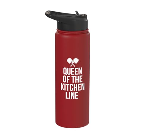 Dink Shot Queen Pickleball Kitchen Line Player Stainless Steel Insulated Water Bottle