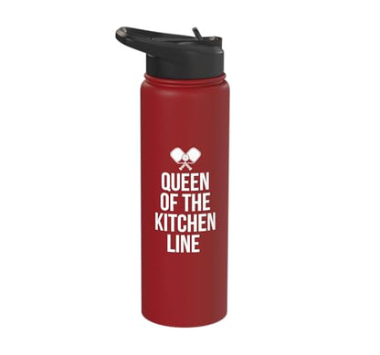 Dink Shot Queen Pickleball Kitchen Line Player Stainless Steel Insulated Water Bottle