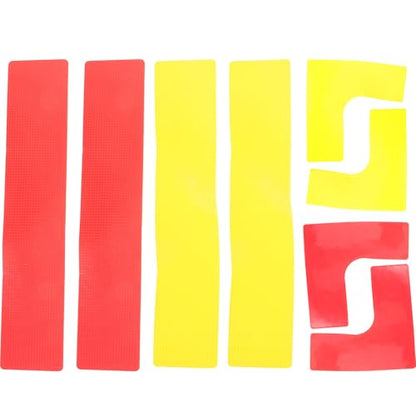 FOMIYES 8pcs Tennis and Basketball Court Marking Lines Set Right-Angle and Straight Spot Markers, Sturdy Plastic Sports Training Carpet Markers for Football and Agility Exercises