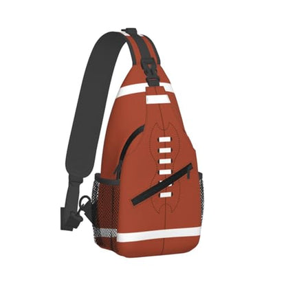 Football Sling Backpack Crossbody Shoulder Bag Purse Chest Bag for Men Women A - color: Football a