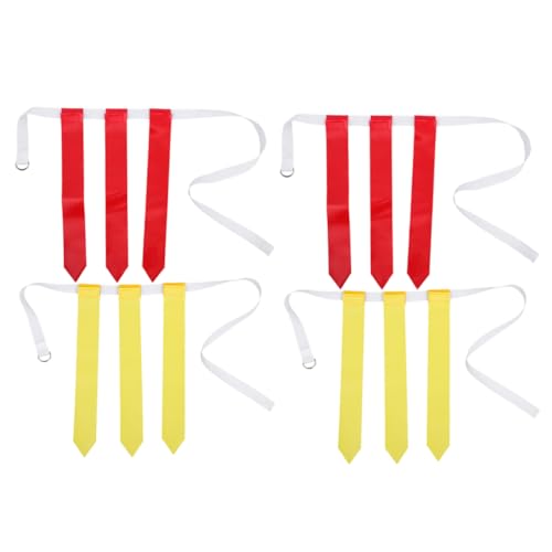 Kisangel 4Pcs Rugby Flag Belt for Teens Colored Waist Flags for Football Easy to Use for Outdoor Games with Friends Family