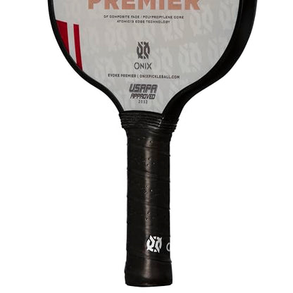 Onix Evoke Premier Professional Tournament Pickleball Paddle Composite Face Impact Paddle Shape - color: Red - Evoke Premier, size: Medium, style: 14mm